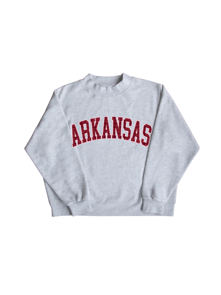 ARKANSAS MOCK NECK - RED PLAID