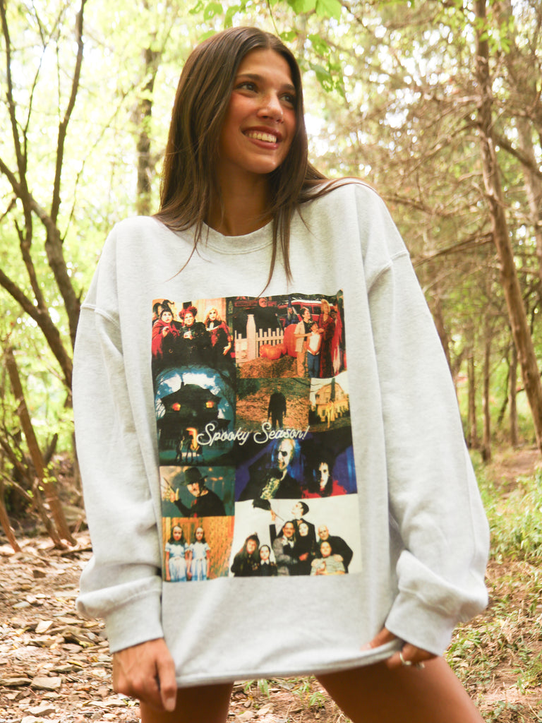 SPOOKY SEASON COLLAGE SWEATSHIRT