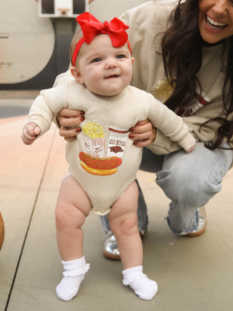 CONCESSION STAND BABY SWEATSHIRT BUBBLE ROMPER