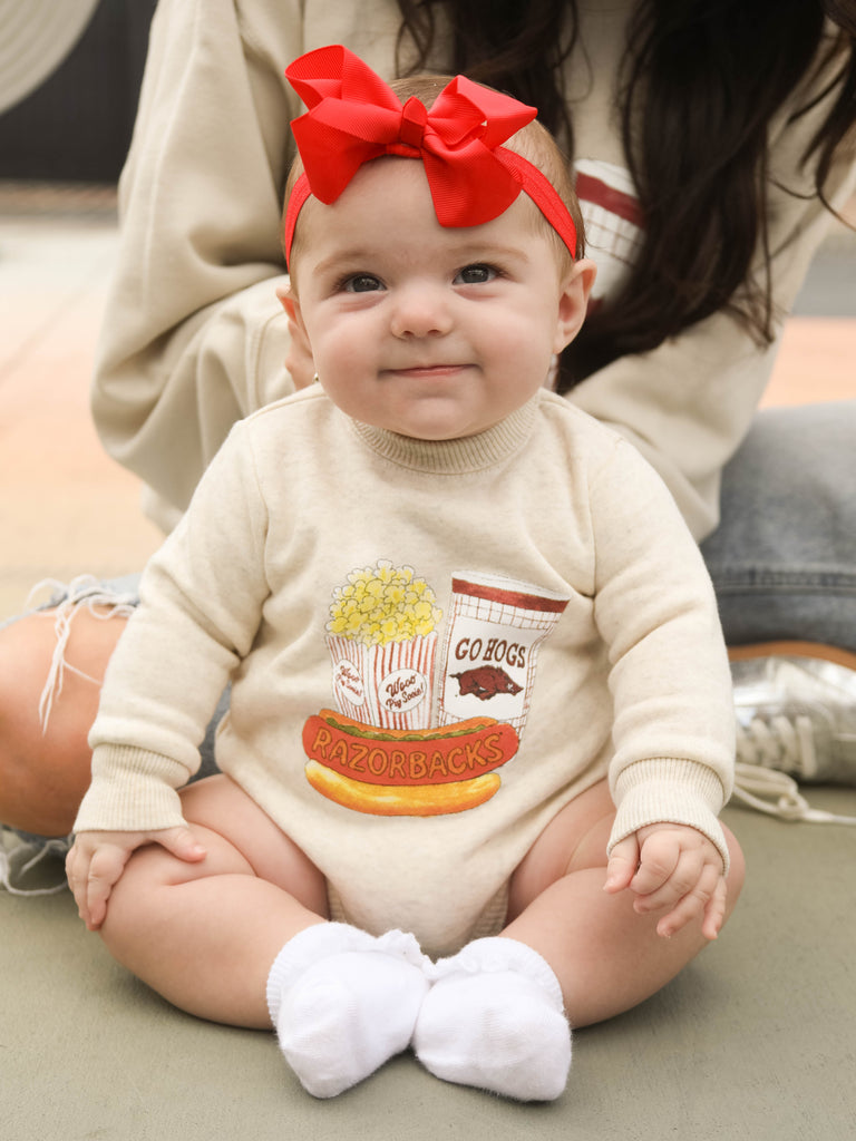 CONCESSION STAND BABY SWEATSHIRT BUBBLE ROMPER