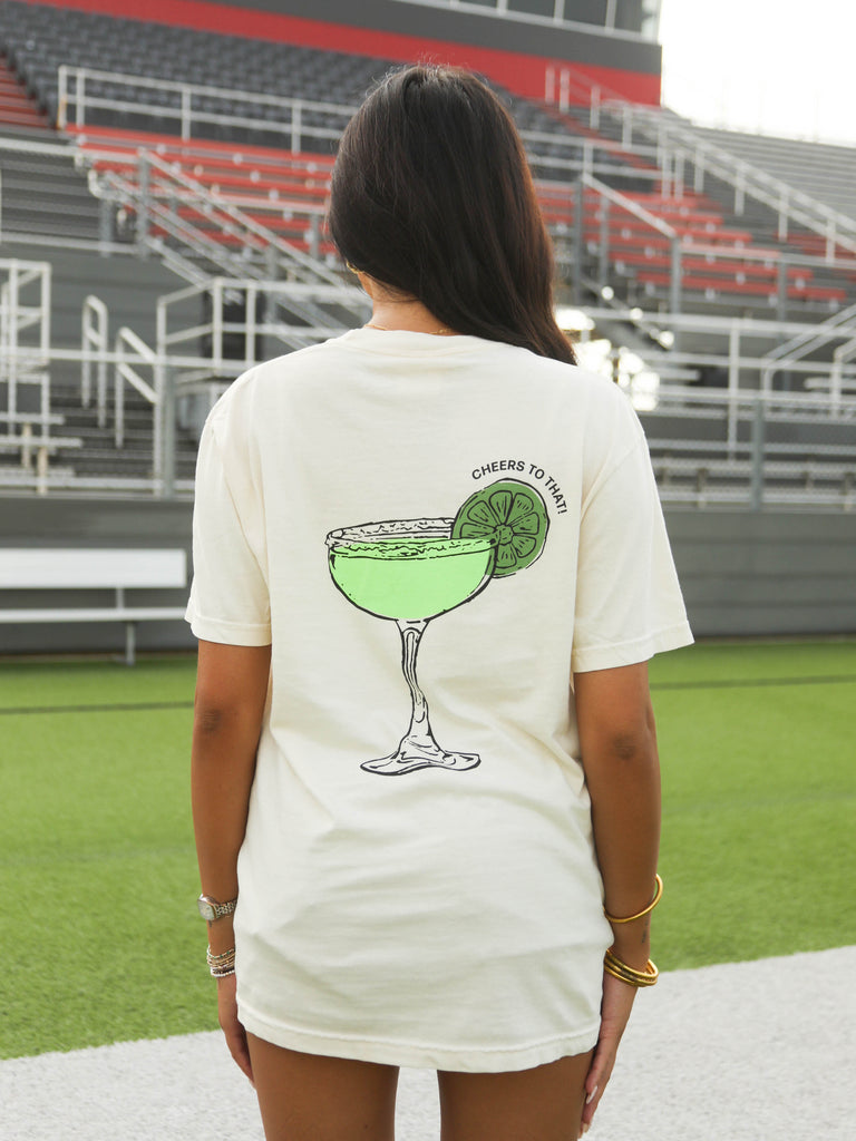 TEQUILA MADE ME MISS KICKOFF TEE (FRONT + BACK)