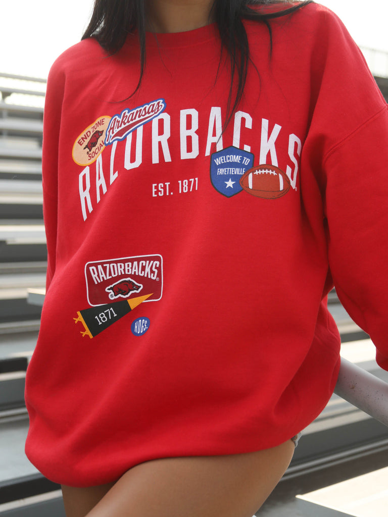 RAZORBACK PATCHES SWEATSHIRT