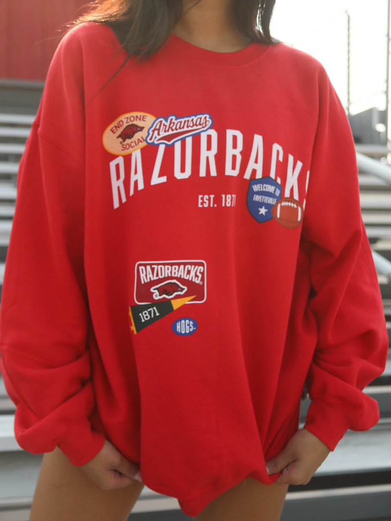RAZORBACK PATCHES SWEATSHIRT