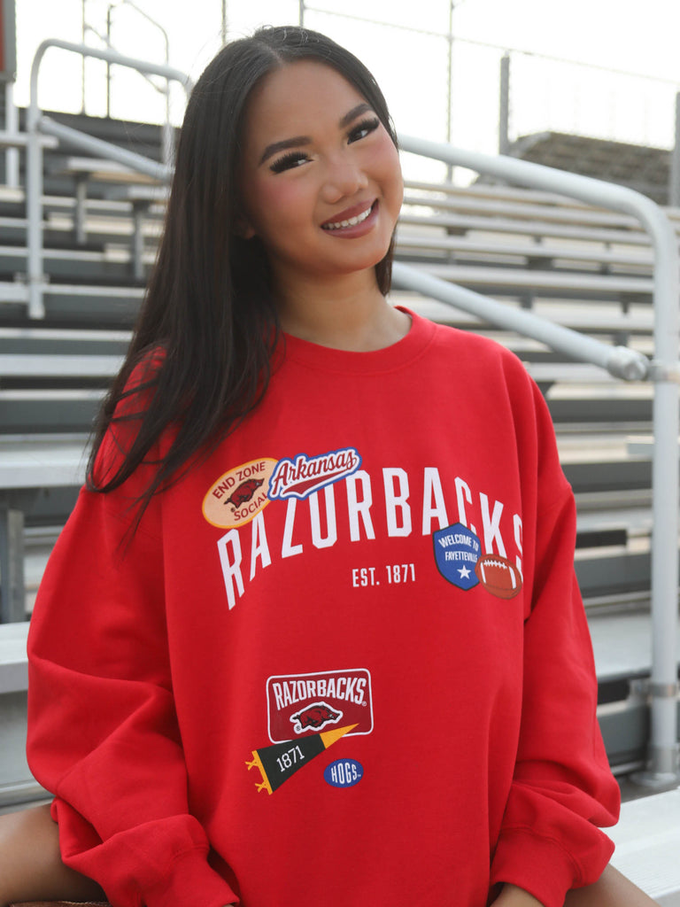 RAZORBACK PATCHES SWEATSHIRT