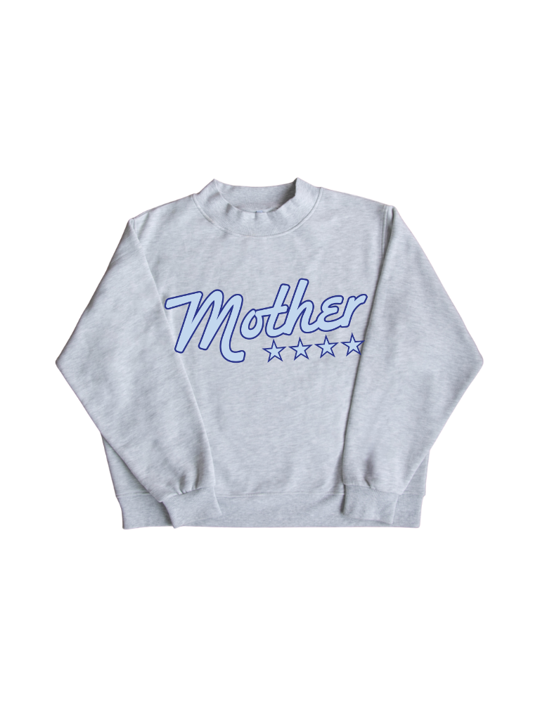 MOTHER STAR MOCK NECK - BLUE