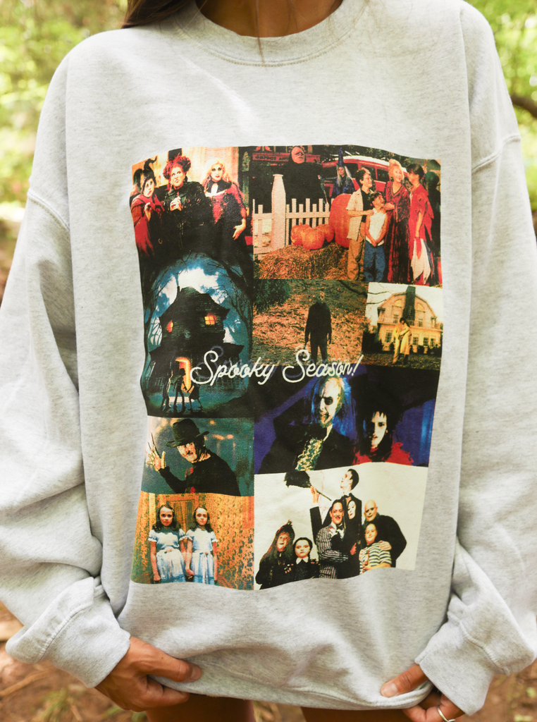 SPOOKY SEASON COLLAGE SWEATSHIRT