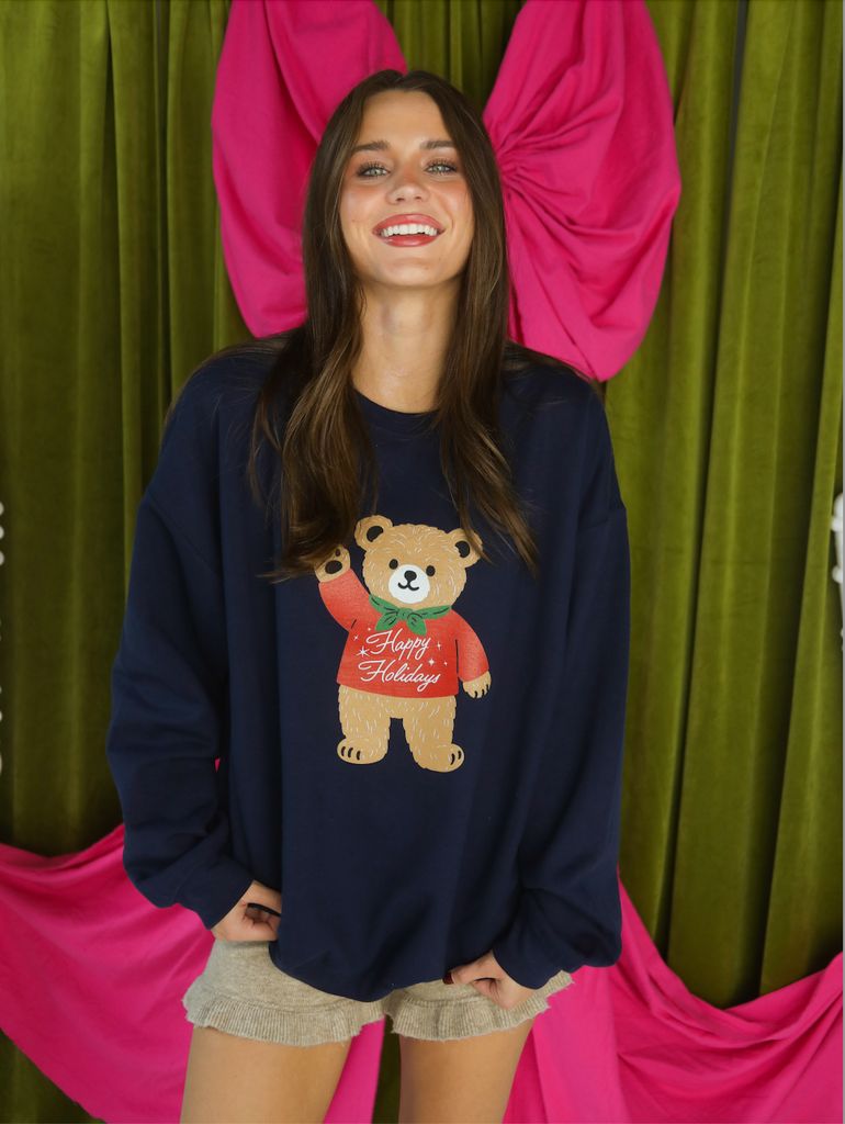 MERRY CHRISTMAS TEDDY SWEATSHIRT