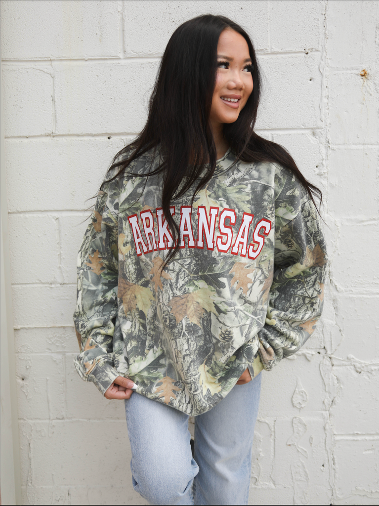 ARKANSAS ARCH CAMO SWEATSHIRT