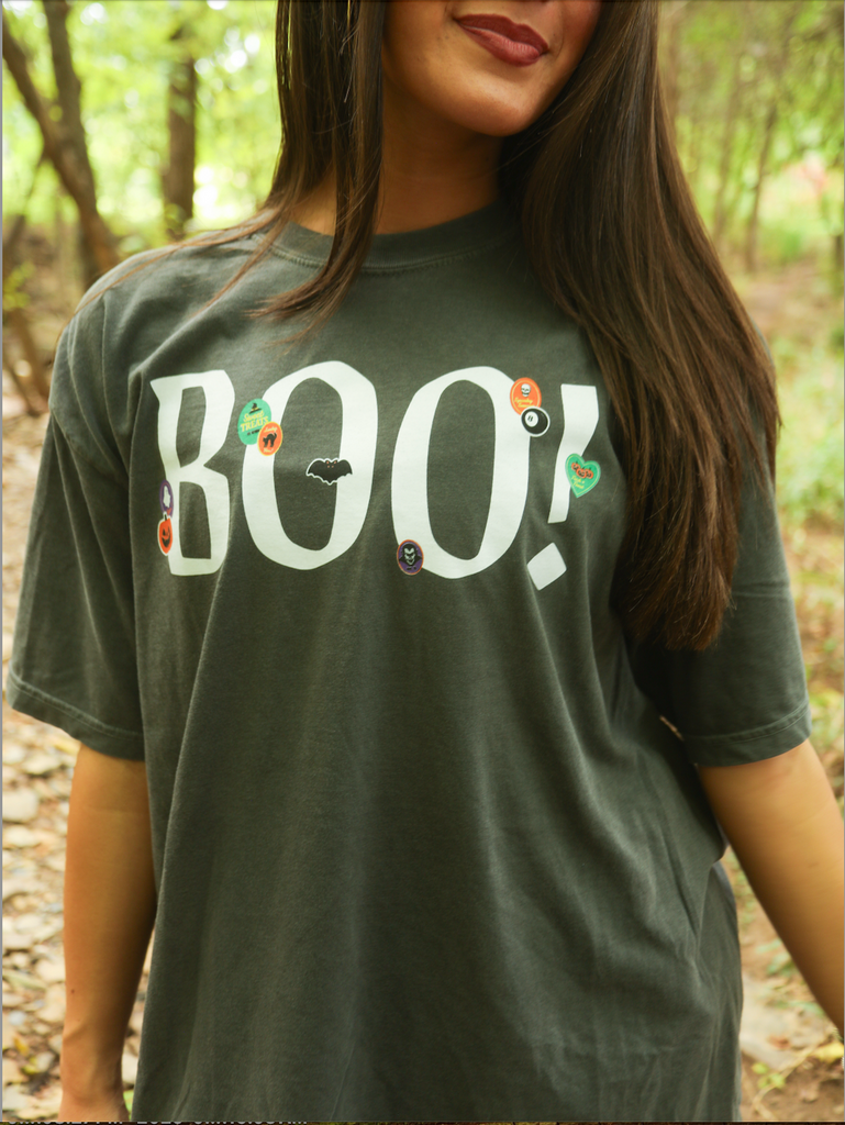 BOO STICKERS TEE
