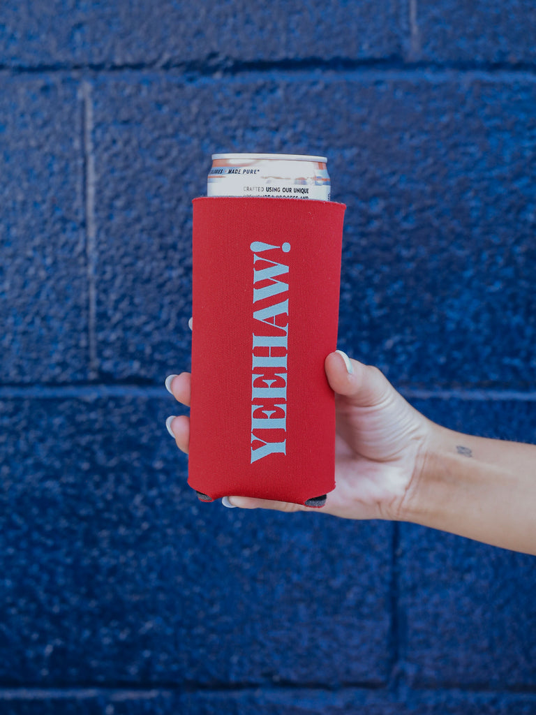 YEEHAW RED + BLUE TALL DRINK SLEEVE