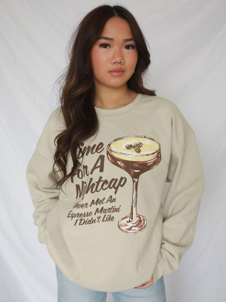 TIME FOR A NIGHTCAP SWEATSHIRT