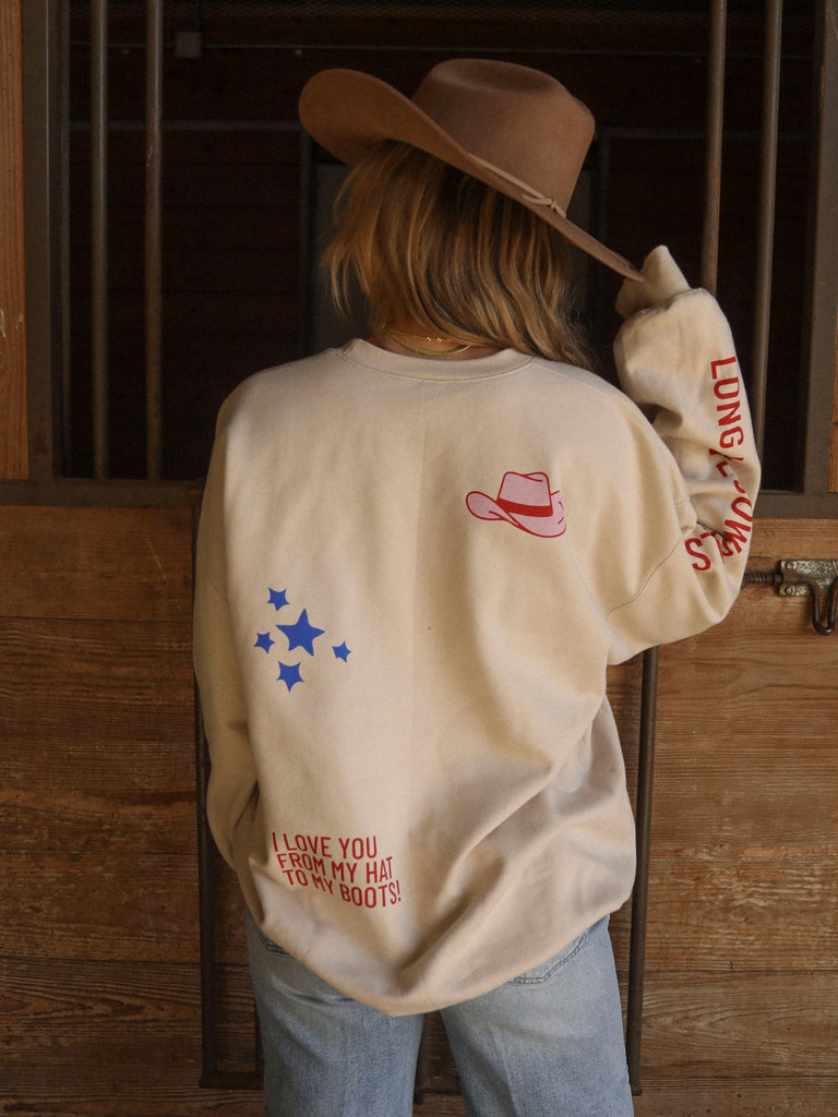 COWGIRLS PATCHWORK SWEATSHIRT