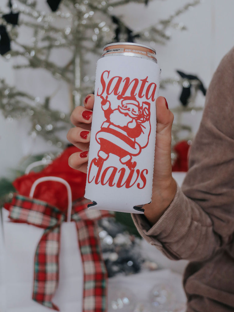 SANTA CLAWS TALL DRINK SLEEVE