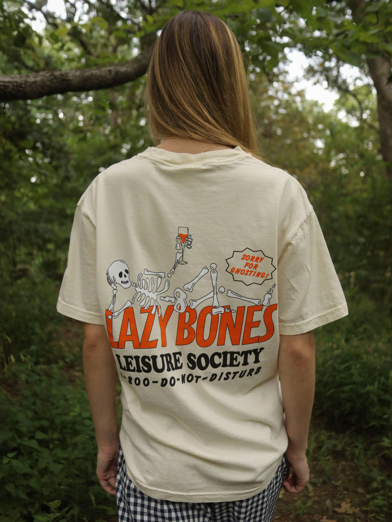 LAZY BONES TEE (FRONT + BACK)