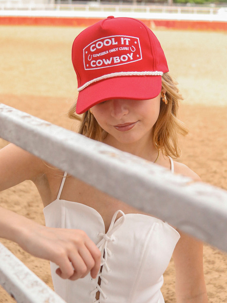 COOL IT COWBOY RED TRUCKER HAT