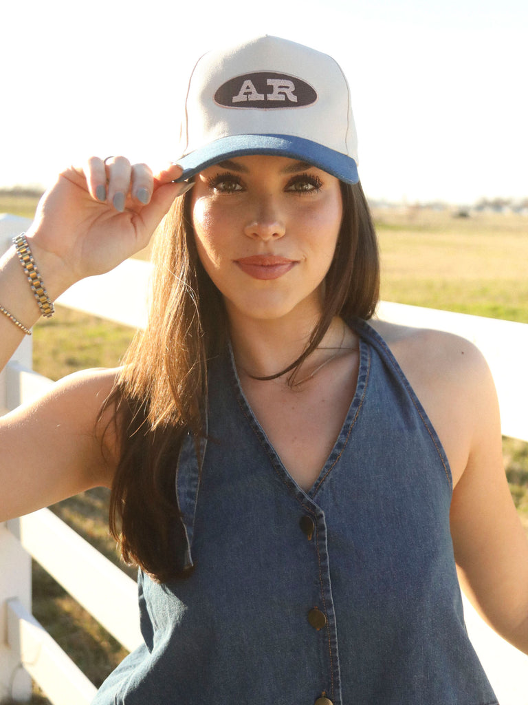 ar denim trucker hat