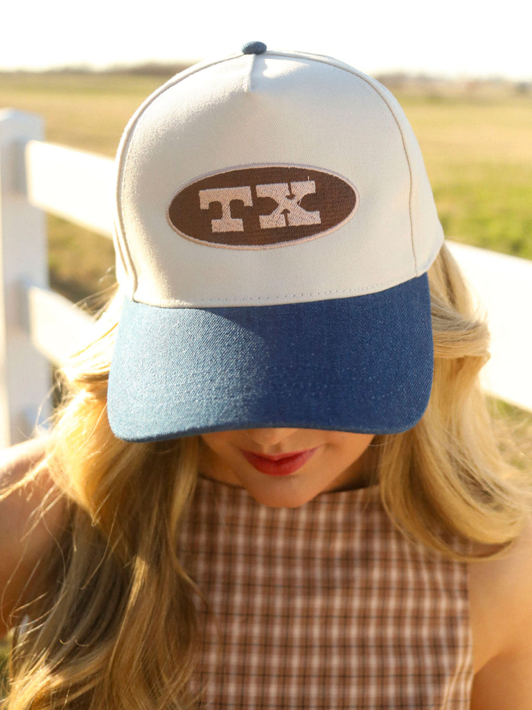 tx denim trucker hat