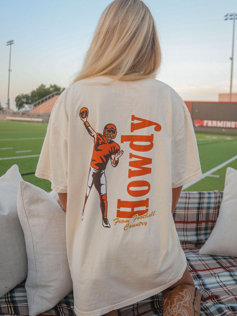 HOWDY FOOTBALL TEE (FRONT + BACK)