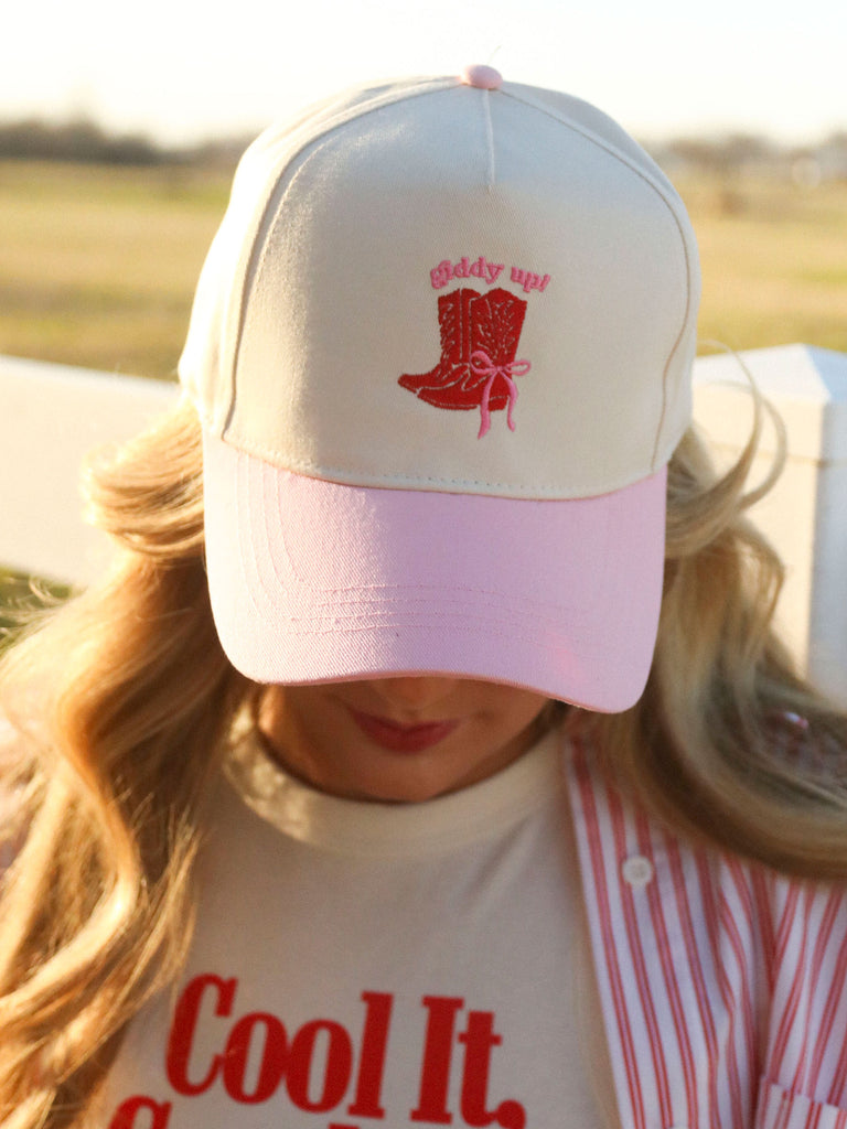 giddy up boots trucker hat