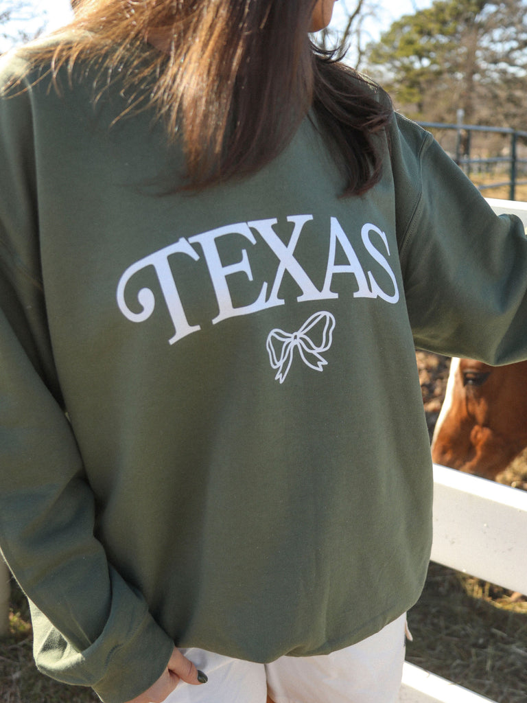 TEXAS BOW SWEATSHIRT - GREEN