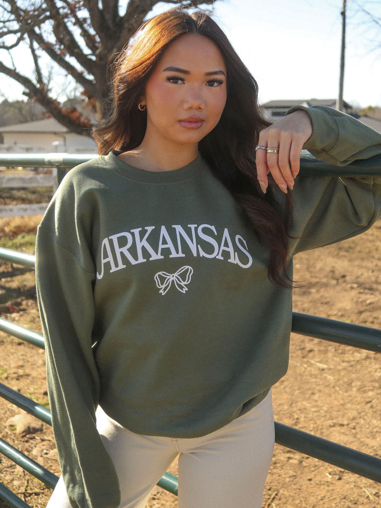 ARKANSAS BOW SWEATSHIRT