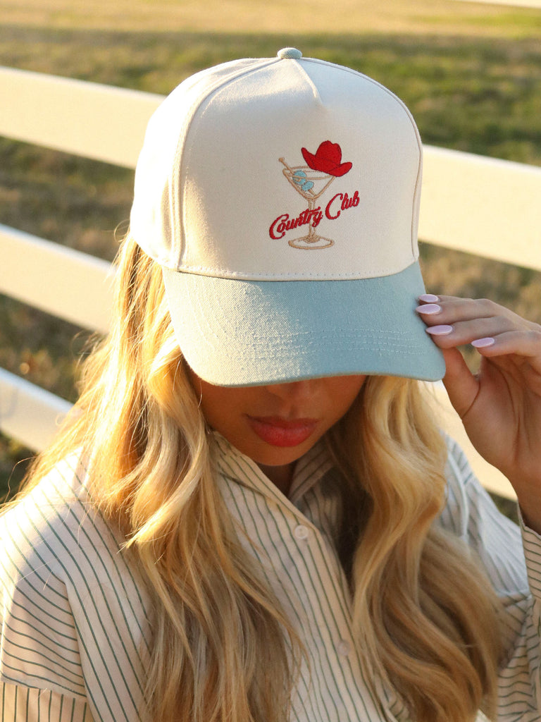 country club martini trucker hat