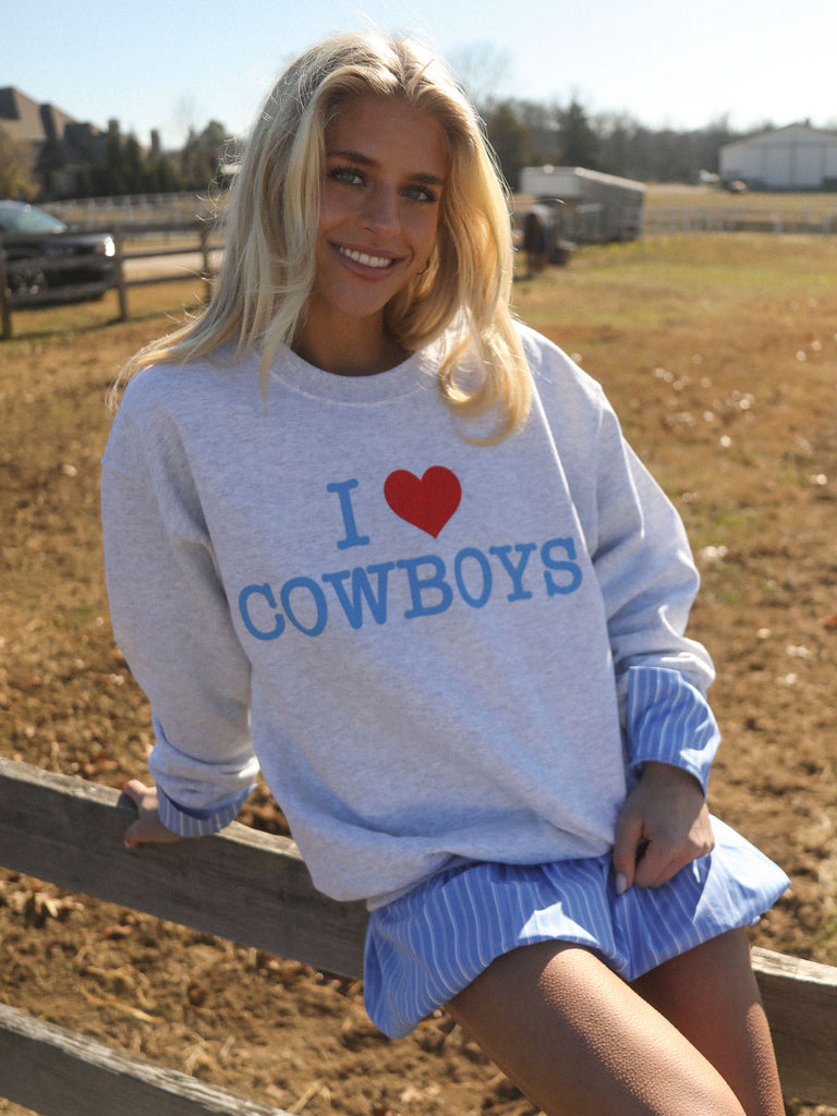 I LOVE COWBOYS SWEATSHIRT