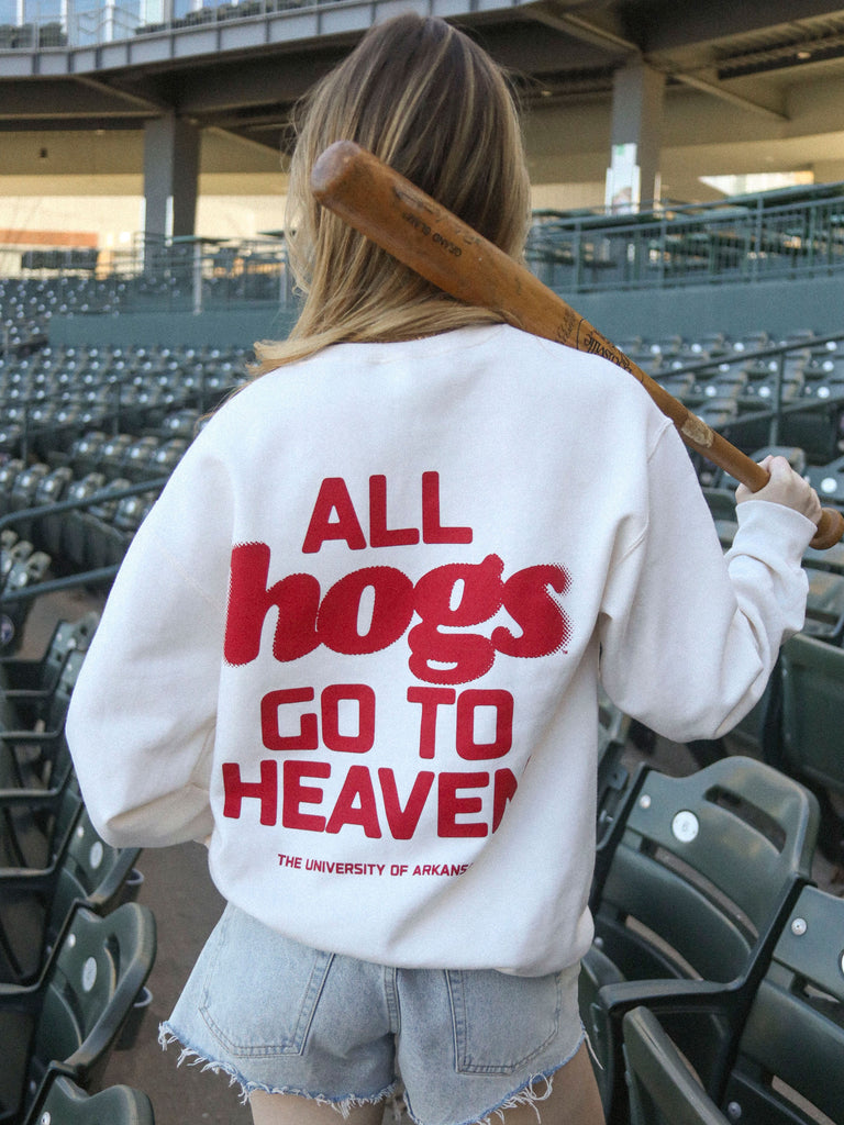 ALL HOGS GO TO HEAVEN SWEATSHIRT (FRONT + BACK)