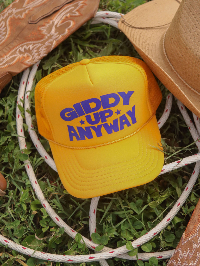 GIDDY UP ANYWAY TRUCKER HAT