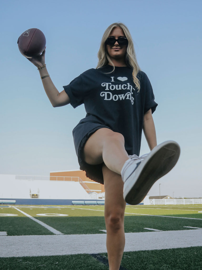 I LOVE TOUCHDOWNS (front + back)