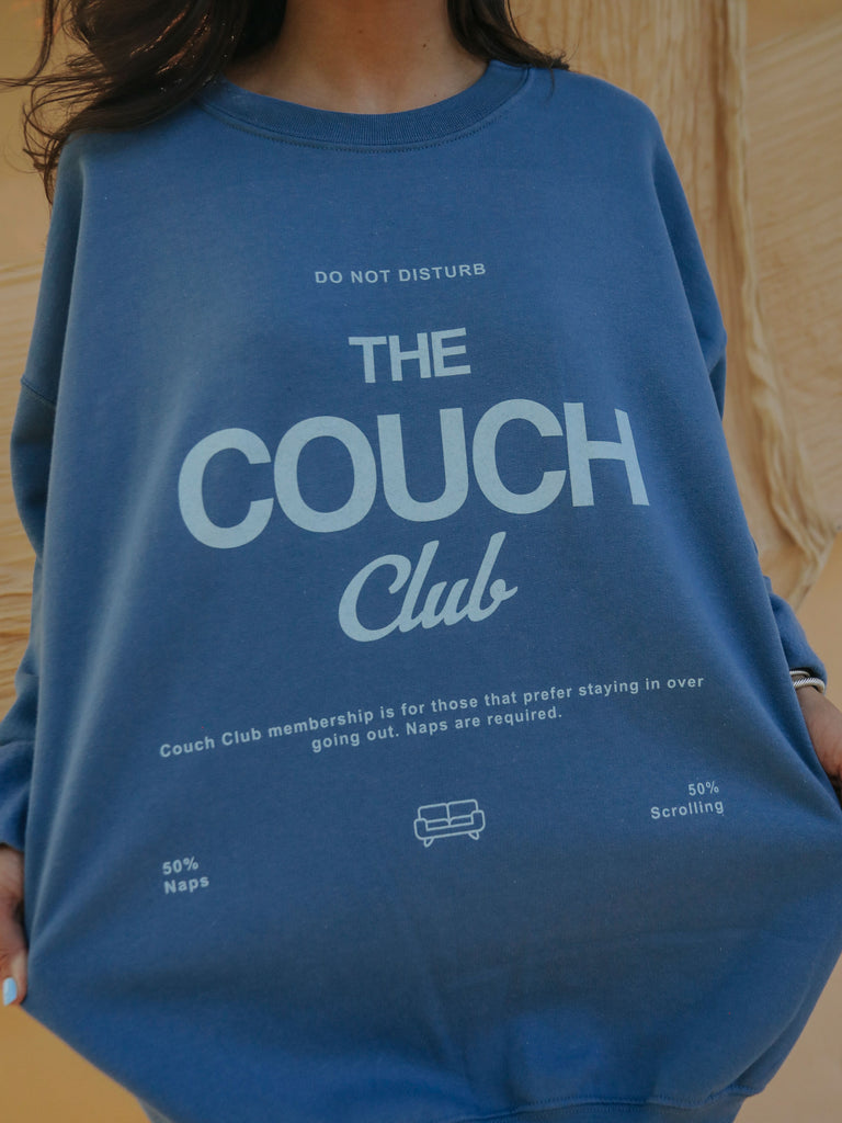 THE COUCH CLUB BLUE SWEATSHIRT