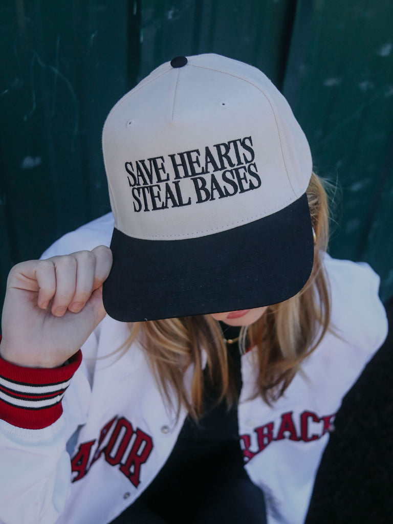 SAVE HEARTS STEAL BASES TRUCKER HAT