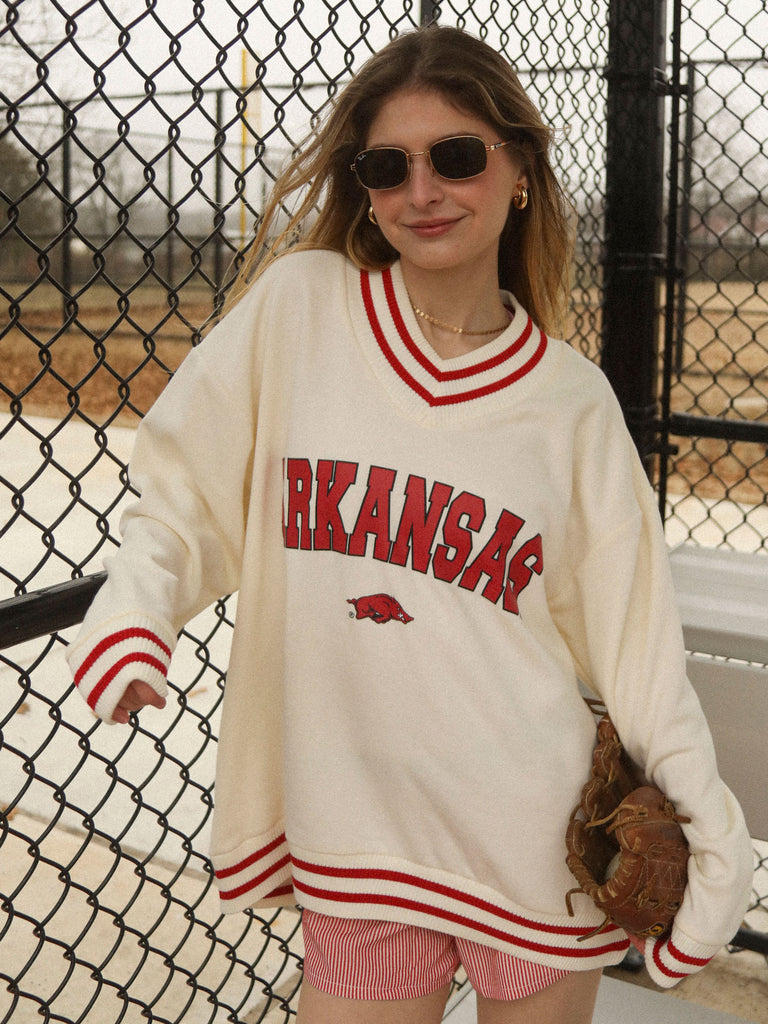 ARKANSAS LETTERMAN PULLOVER