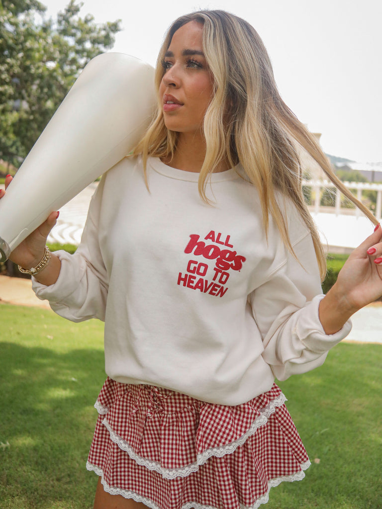 ALL HOGS GO TO HEAVEN SWEATSHIRT (FRONT + BACK)